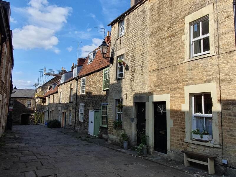 View of terraced cottages in Frome