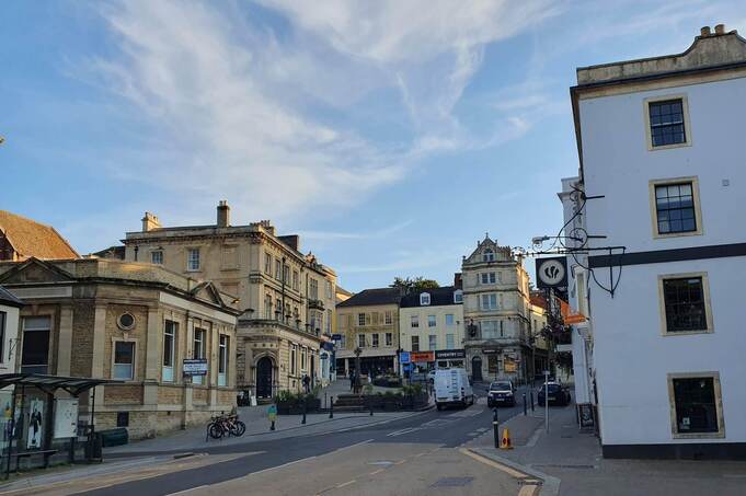View of the Market Place, Frome