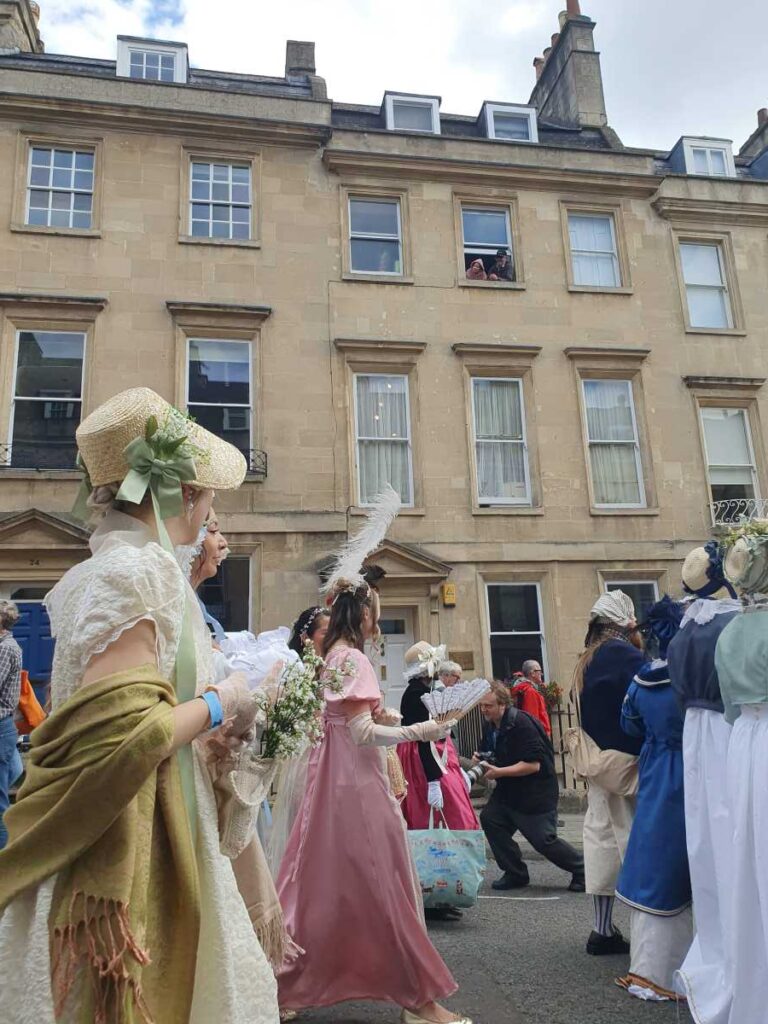 View of Gay Street during the Jane Austen Festival